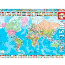 Puzzle 1500 Piezas Mapamundi Político