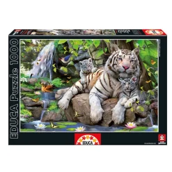 Puzzle 1000 Piezas Tigres Blancos