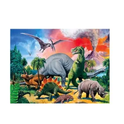Puzzle bajo los dinosaurios de 100 piezas