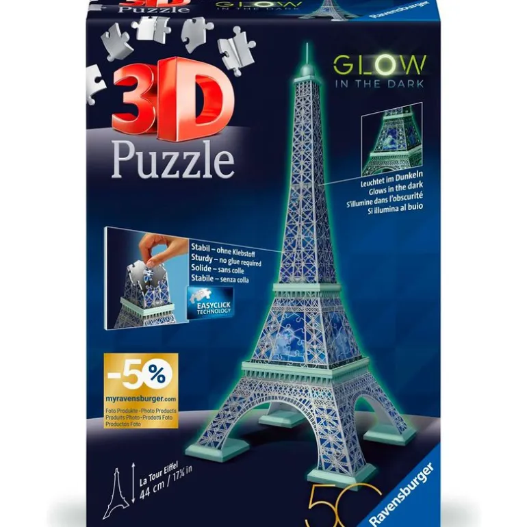 Puzzle 3D Torre Eiffel Brilla Oscuridad