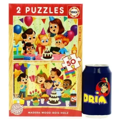 Puzzle de Madera Fiesta de Cumpleaños 2x50 Piezas