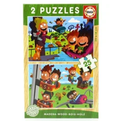 Puzzle de Madera Parque de Atracciones 2x25 Piezas