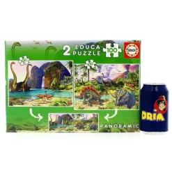 Puzzle 2x100 Dino World 2x100