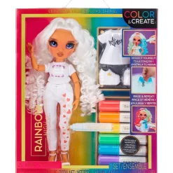 Rainbow High Colour & Create Muñeca Ojos Lila
