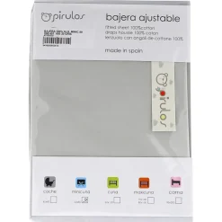 Sabana bajera minicuna 50*80 gris