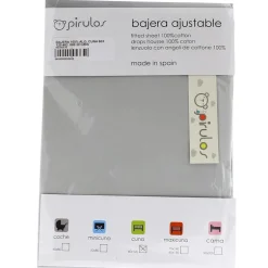 Sábana bajera ajustable cuna 60*120 Gris