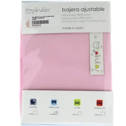 Sábana bajera minicuna rosa
