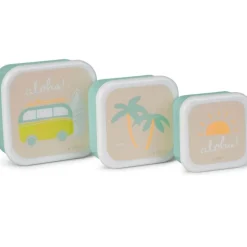 Set 3 cajitas de almuerzo Aloha