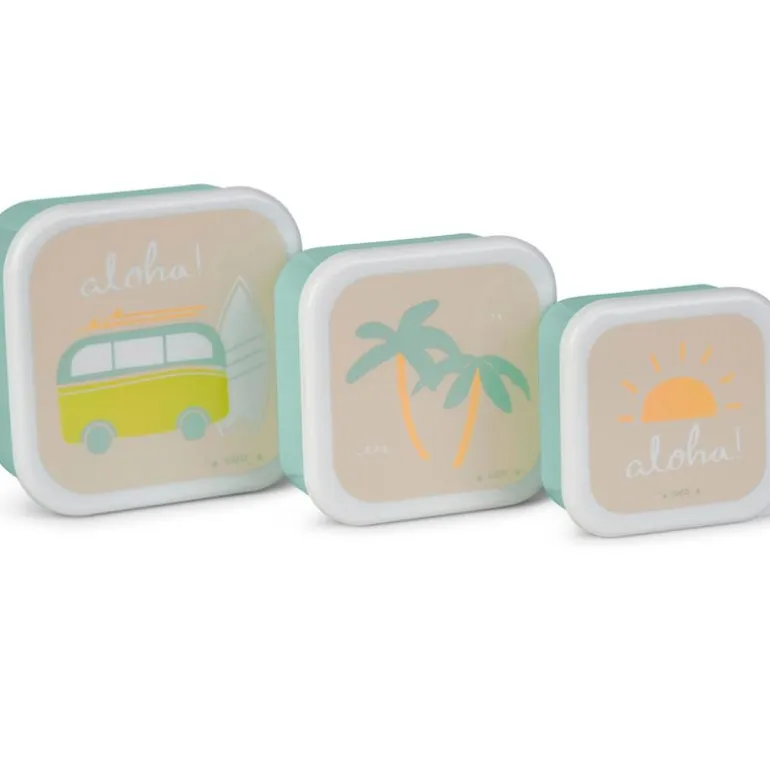 Set 3 cajitas de almuerzo Aloha