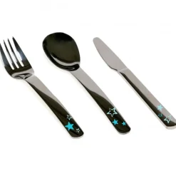 Set Cubiertos Inox Azul