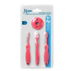 Set de cepillos de dientes para bebé Rosa