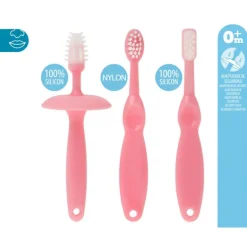 Set de cepillos de dientes para bebé Rosa