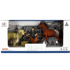 Set de Figuras Granjero con Animales y Caballo