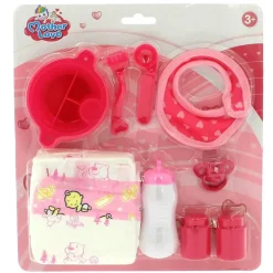 Set de Pañales con Accesorios Muñeca Bebé