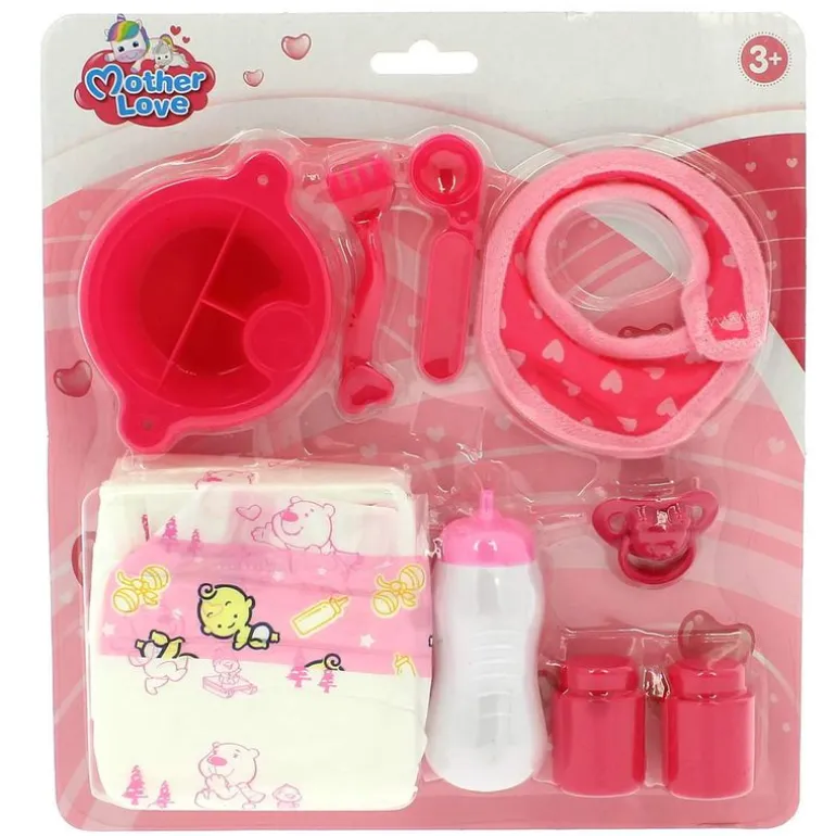 Set de Pañales con Accesorios Muñeca Bebé
