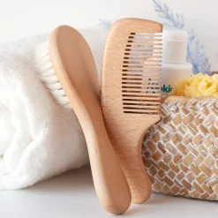 Set de Peine y Cepillo Madera