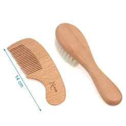 Set de Peine y Cepillo Madera