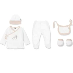 Set Nacimiento de 0-6m 5 piezas Dino Beige
