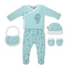 Set Nacimiento de 0-6m 5 piezas Animals Menta
