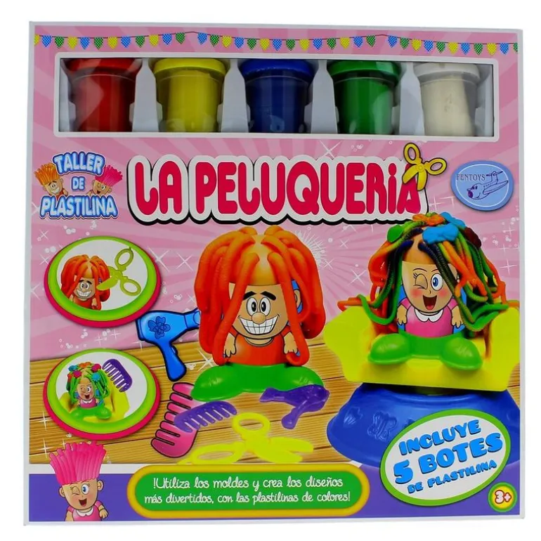 Set Plastilina Peluquería con 5 Botes
