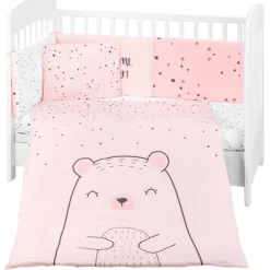 Set textil Cuna 6 piezas Bear Rosa