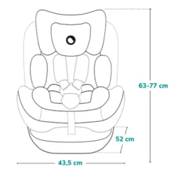 Silla coche Bastiaan 40-150cm c/ top tether Gris