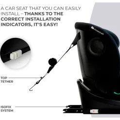 Silla coche I-Grow i-Size 40-150 Top Tether Black + Regalo
