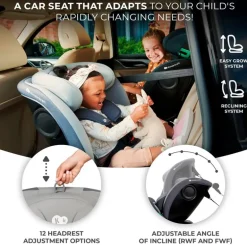 Silla coche I-Grow i-Size 40-150 Top Tether Black + Regalo