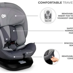 Silla coche I-Grow i-Size 40-150 Top Tether Gris