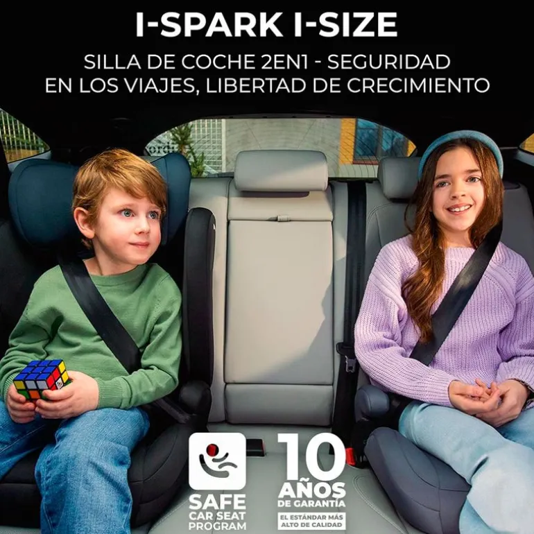 Silla coche I-Spark 2 en 1 de 100-150cm Black
