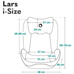 Silla coche Lars Isize 100-150cm c/ cinturon Black