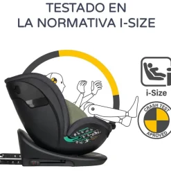 Silla coche Milos 40-150cm top tether Gris / Verde