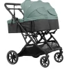 Silla Gemelar Tour Twin Max + 2 capazos Green
