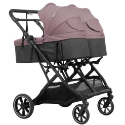 Silla Gemelar Tour Twin Max + 2 capazos Misty Pink