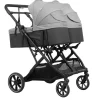 Silla Gemelar Tour Twin Max + 2 capazos Grey