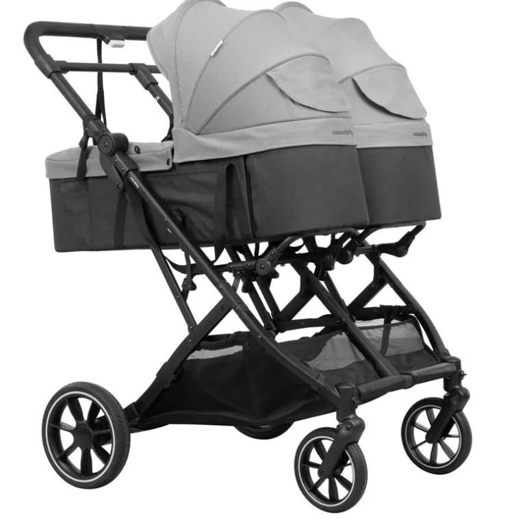 Silla Gemelar Tour Twin Max + 2 capazos Grey