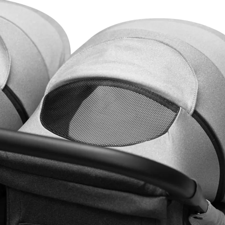 Silla Gemelar Tour Twin Max + 2 capazos Grey