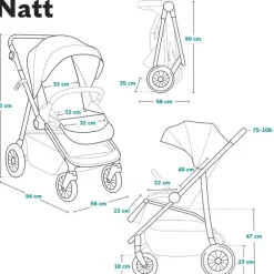 Silla paseo Natt 22kg Black Onyx