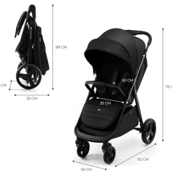 Silla paseo Rine +22kg Negro