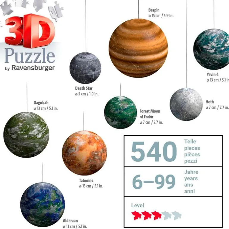 Star Wars Puzzle Planetas 3D