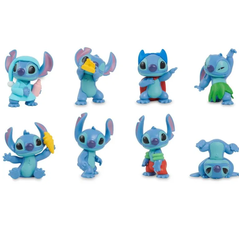 Stitch Pack 8 Figuras Poses Divertidas