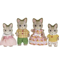 Sylvanian Families Familia Gatos Rayas