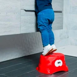 Tarima de baño rojo