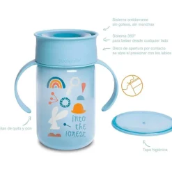 Taza 360º +12m de 340ml Forest Azul