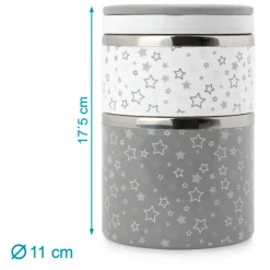 Termo solidos 930ml inox gris