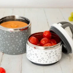 Termo solidos 930ml inox gris