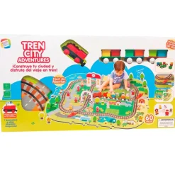 Tren City Adventures con Alfombra Infantil