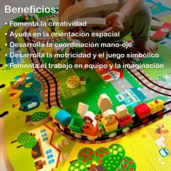 Tren City Adventures con Alfombra Infantil