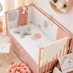 Triptico Sábanas cuna de 120*60 Jolie Rosa