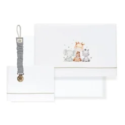 Triptico Sábanas cuna de 120*60 Jirafa Broche